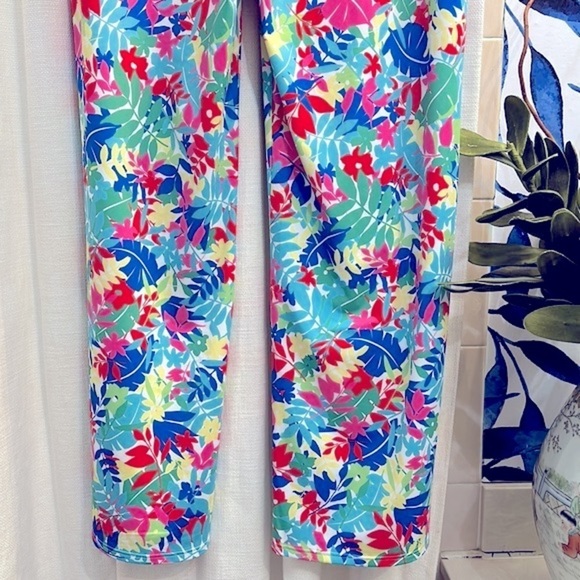 Women’s Lands’ End Floral Polyester & Spandex Wide Leg Beach Pants Size M(10-12) - Picture 7 of 8